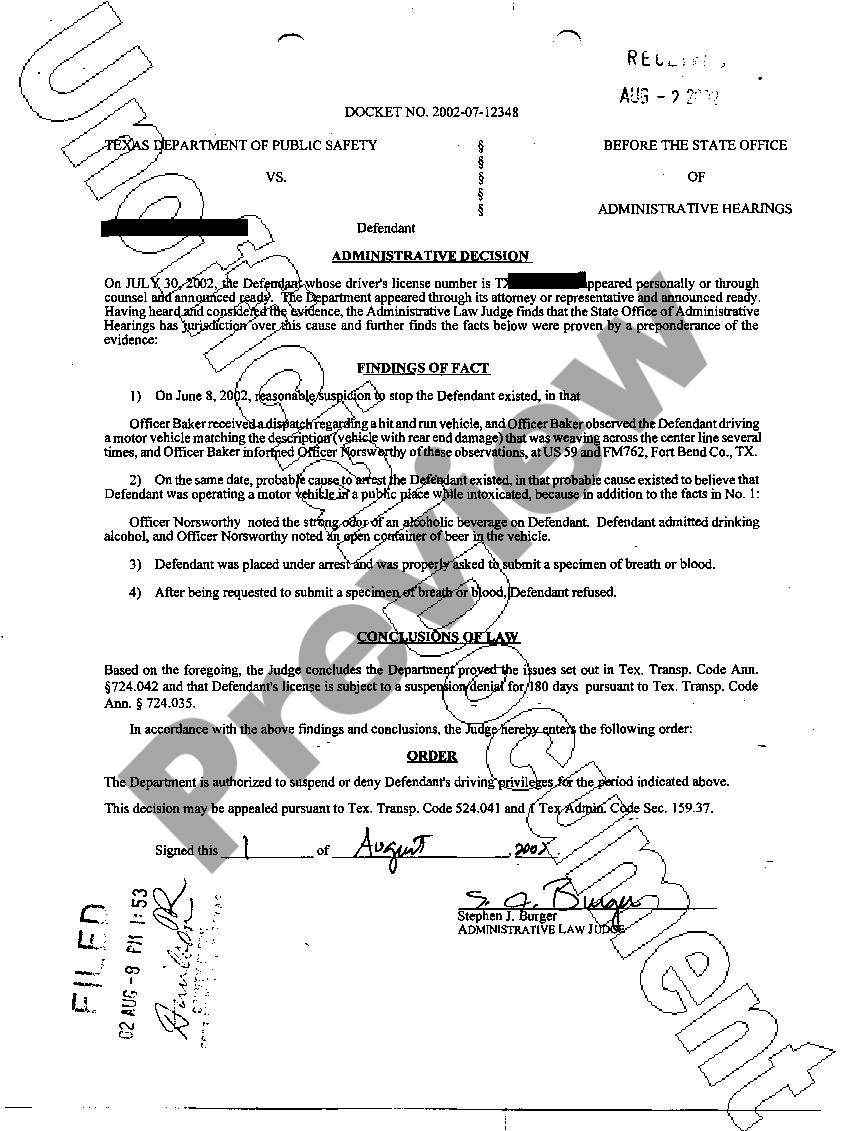 Brownsville Texas Appeal Petition and Stay of Suspension US Legal Forms