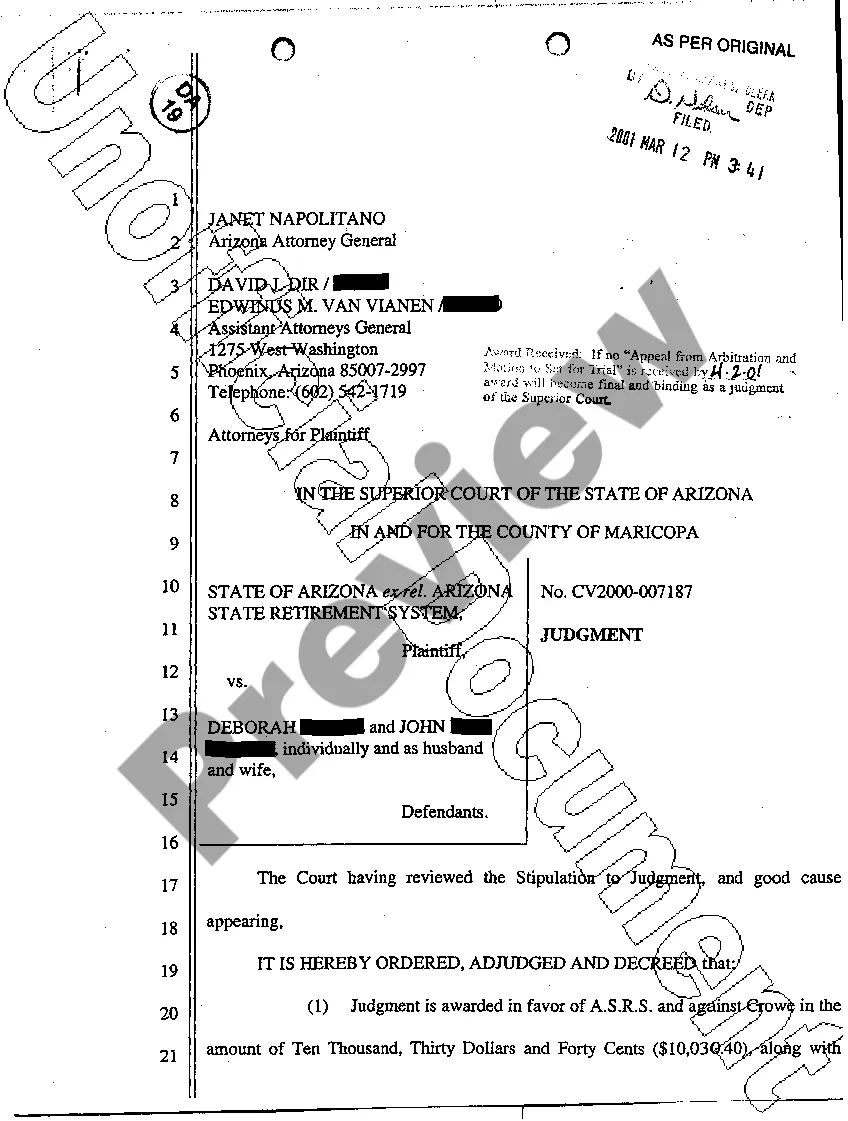 Preview A01 Notice of Filing of Foreign Judgment