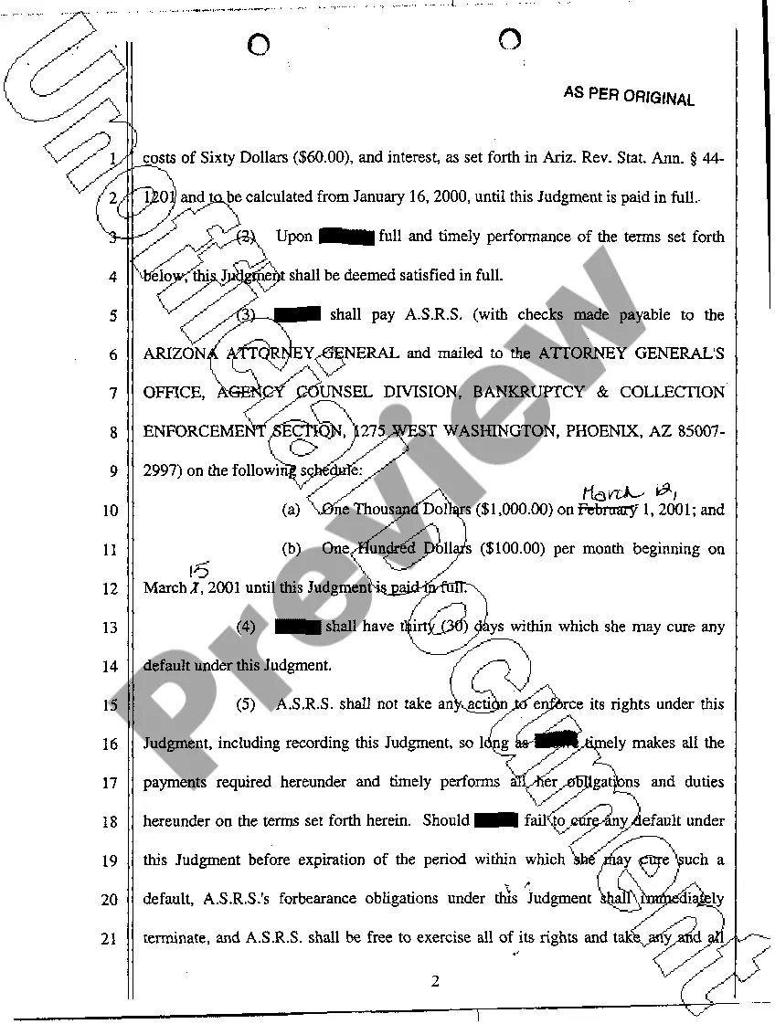 Preview A01 Notice of Filing of Foreign Judgment