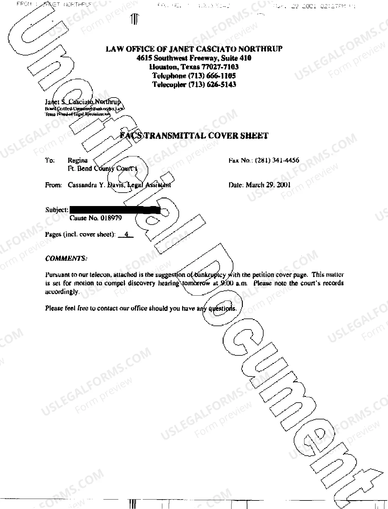 Preview A10 Notice of Bankruptcy