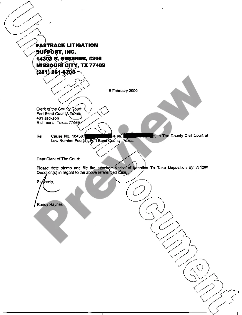 Get A07 Notice of Intention To Take Deposition Preview A07 Notice of Intention To Take Deposition