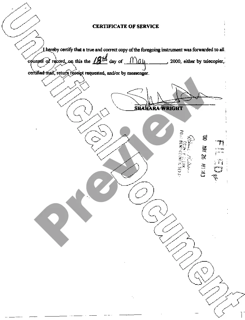 Preview A18 Certificate of Written Discovery