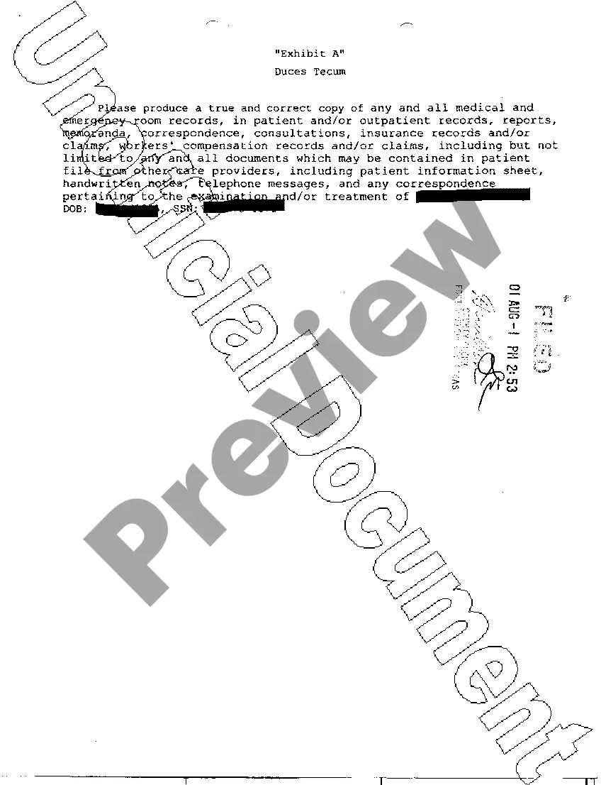 Preview A08 Subpoena