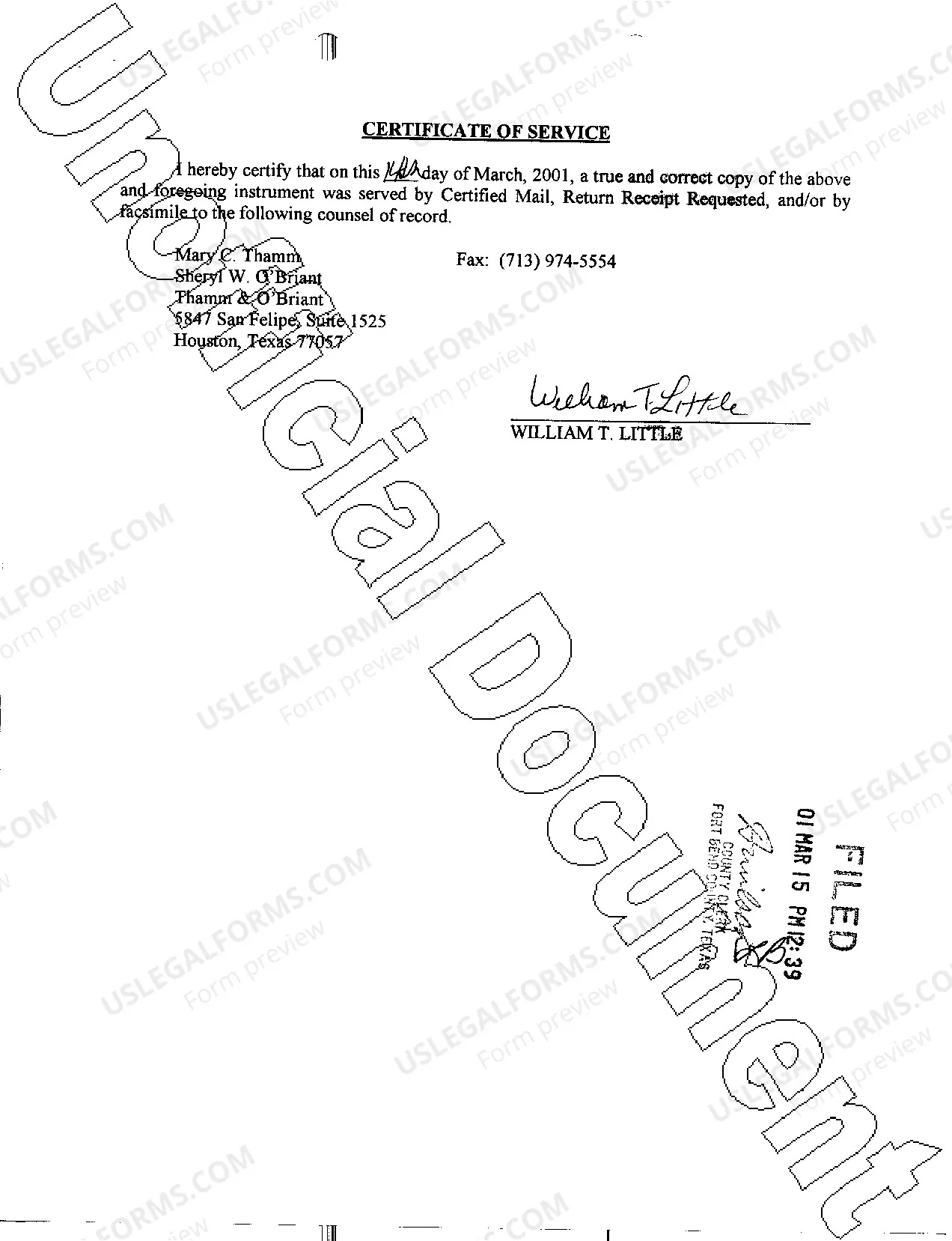 Preview A07 Certificate of Written Discovery