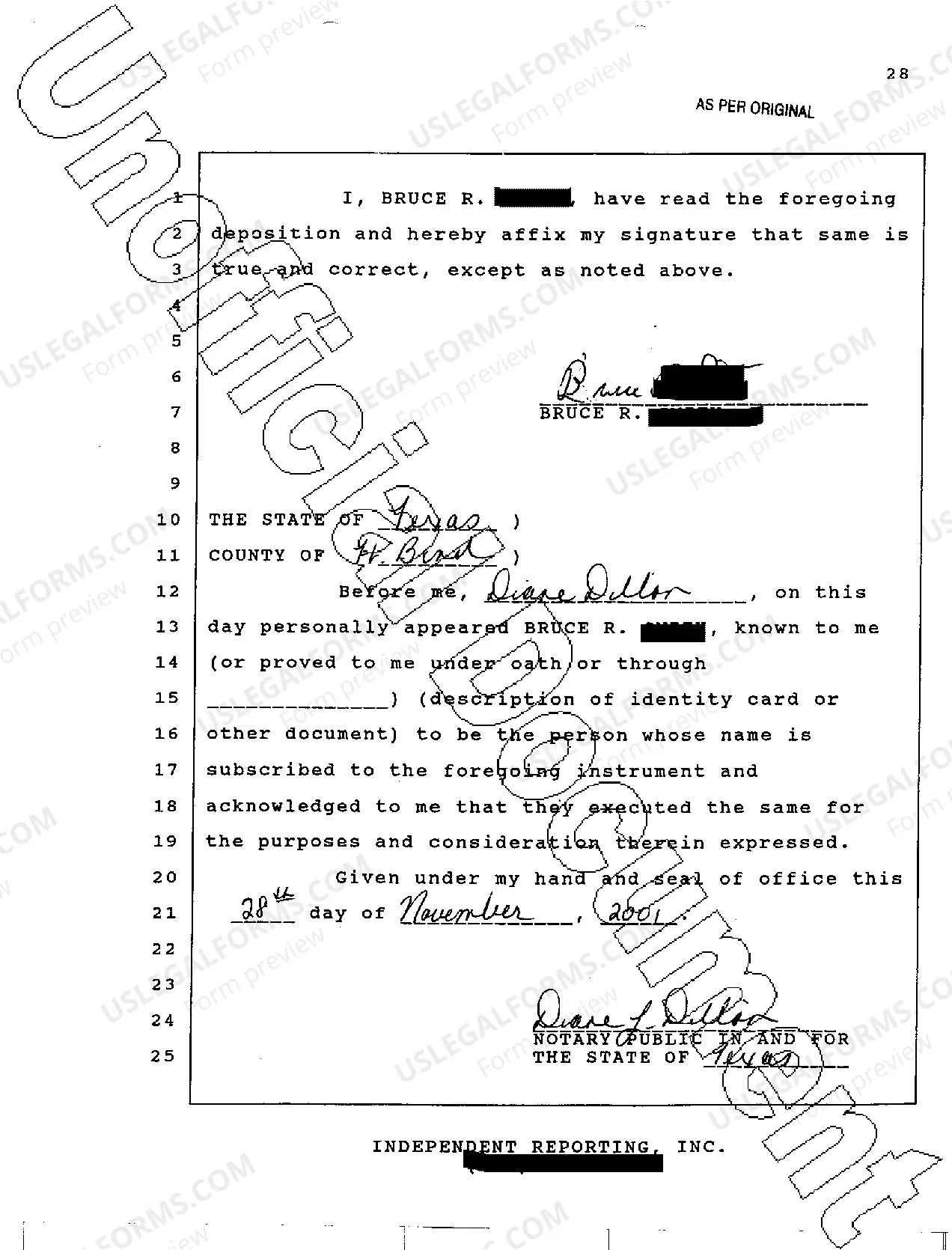 Preview A13 Reporters Certification Deposition