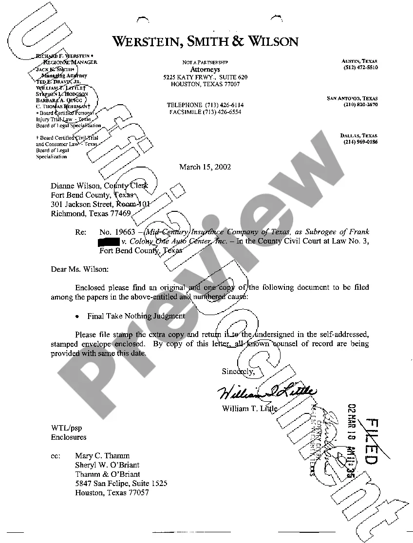 Preview A14 Final Take Nothing Judgment