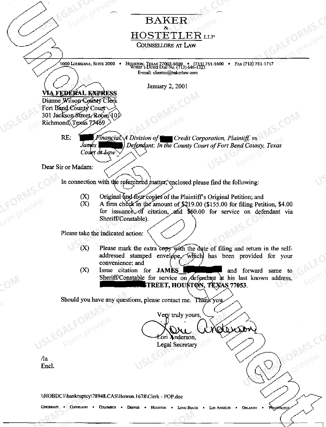 Preview A01 Plaintiffs Original Petition regarding finance lease agreement for tractor