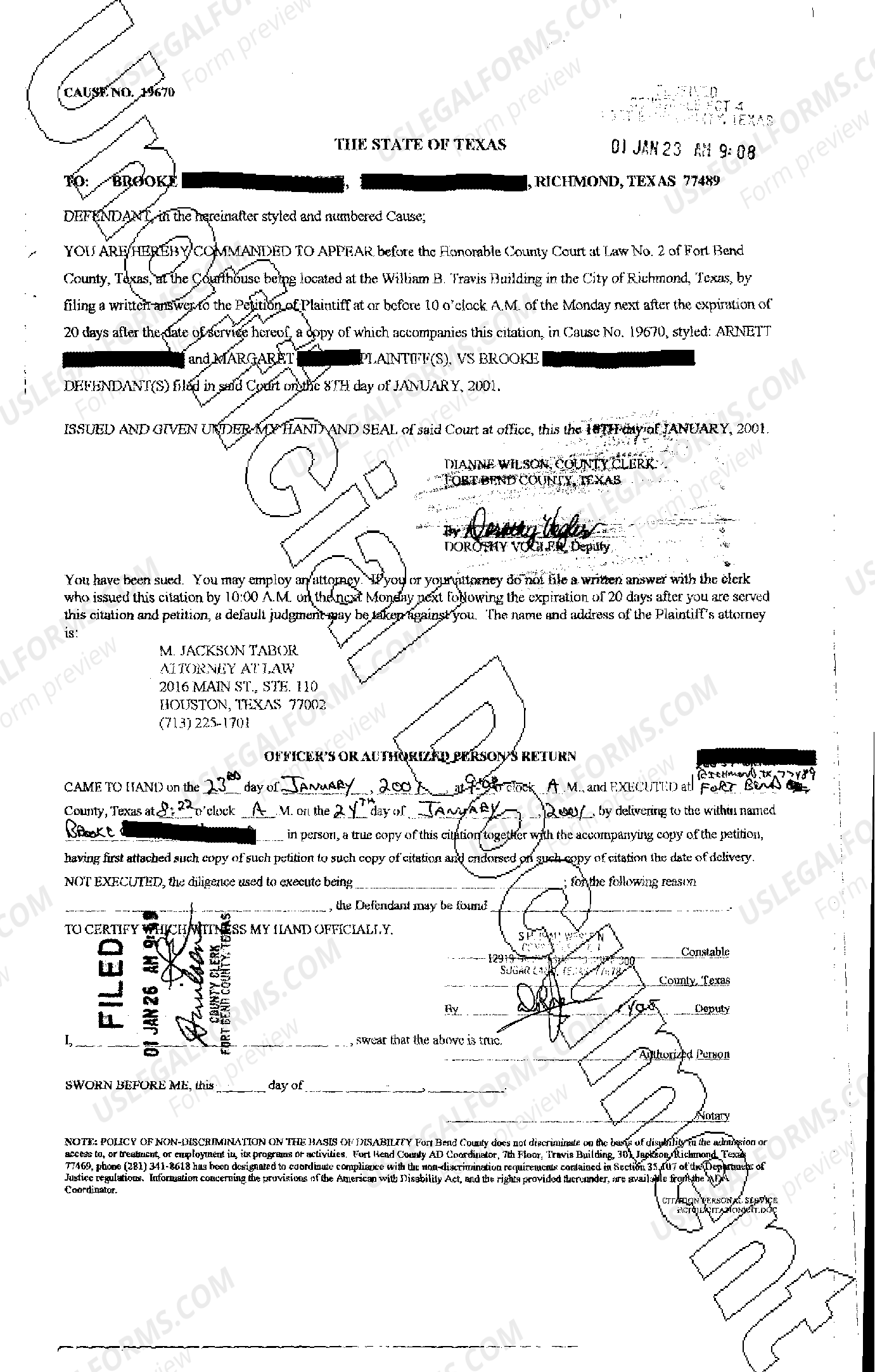 Texas Citation US Legal Forms