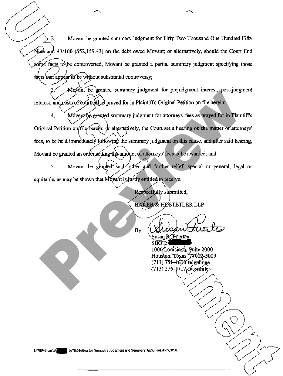 texas-motion-for-summary-judgment-statute-of-limitations-us-legal-forms