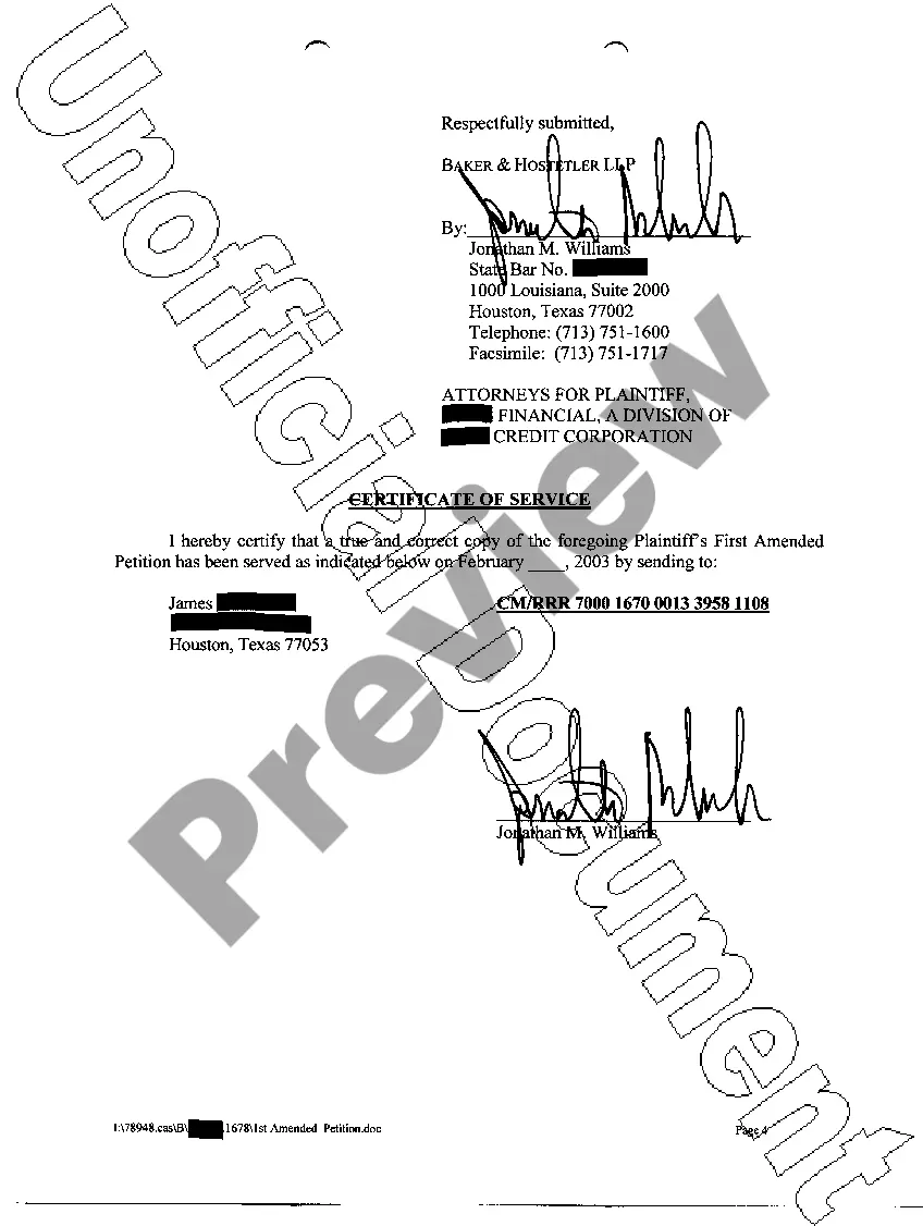 Preview A08 Plaintiffs First Amended Petition