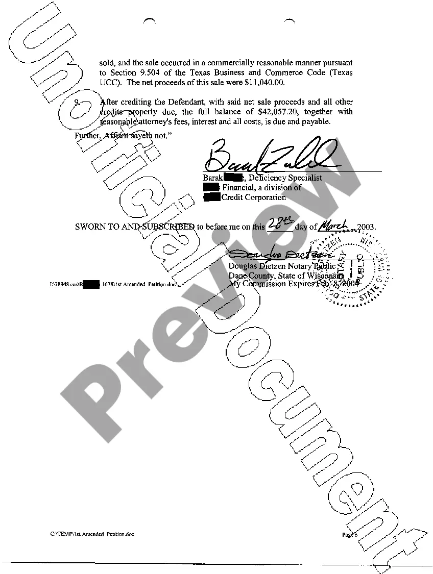 Preview A08 Plaintiffs First Amended Petition