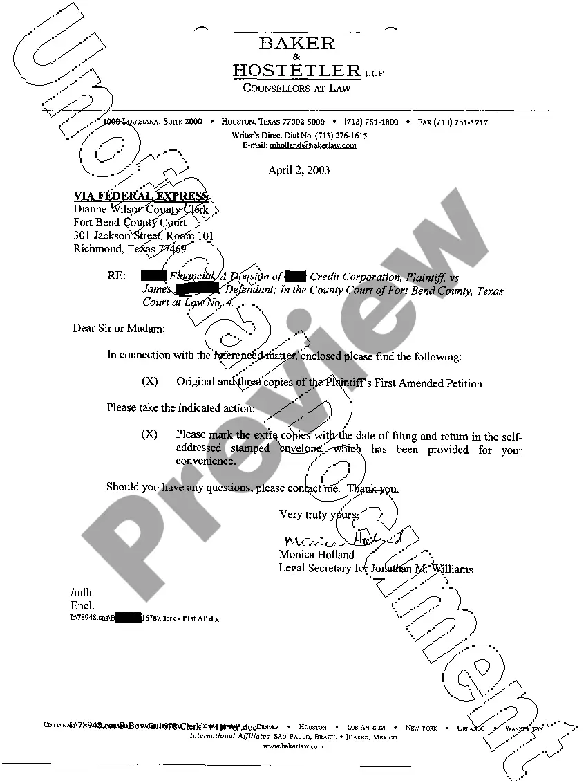 Preview A08 Plaintiffs First Amended Petition