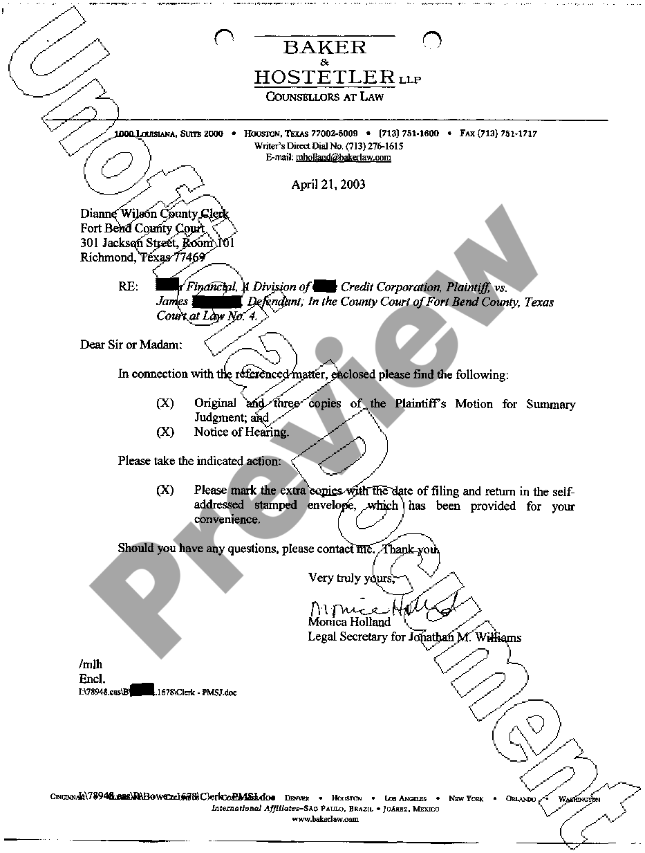Plano Texas Plaintiffs Motion For Summary Judgment US Legal Forms