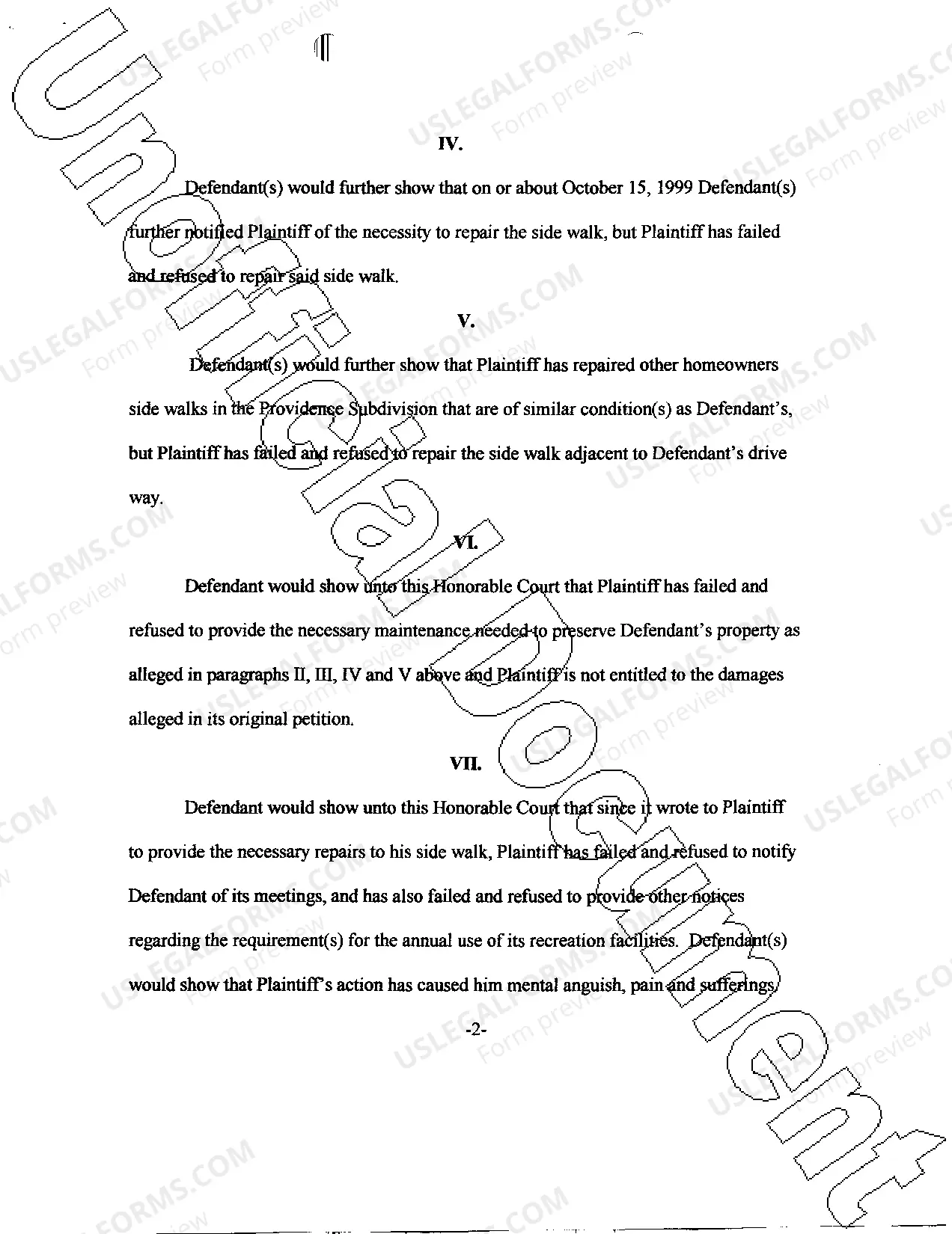 Preview A03 Defendants Original Answer