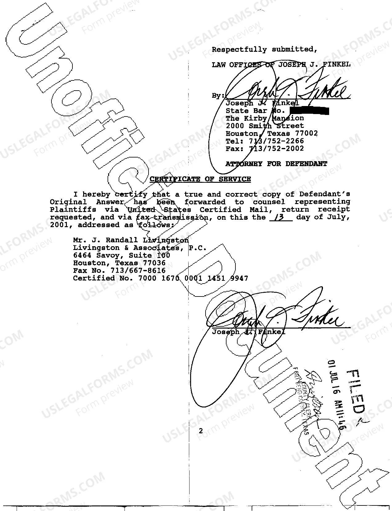 Preview A04 Defendants Original Answer