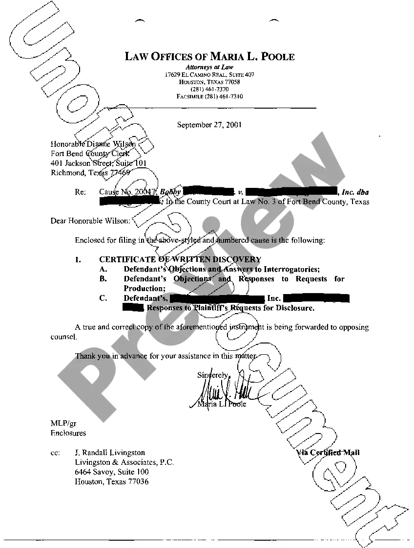 Get A09 Defendants Certificate of Written Discovery Preview A09 Defendants Certificate of Written Discovery