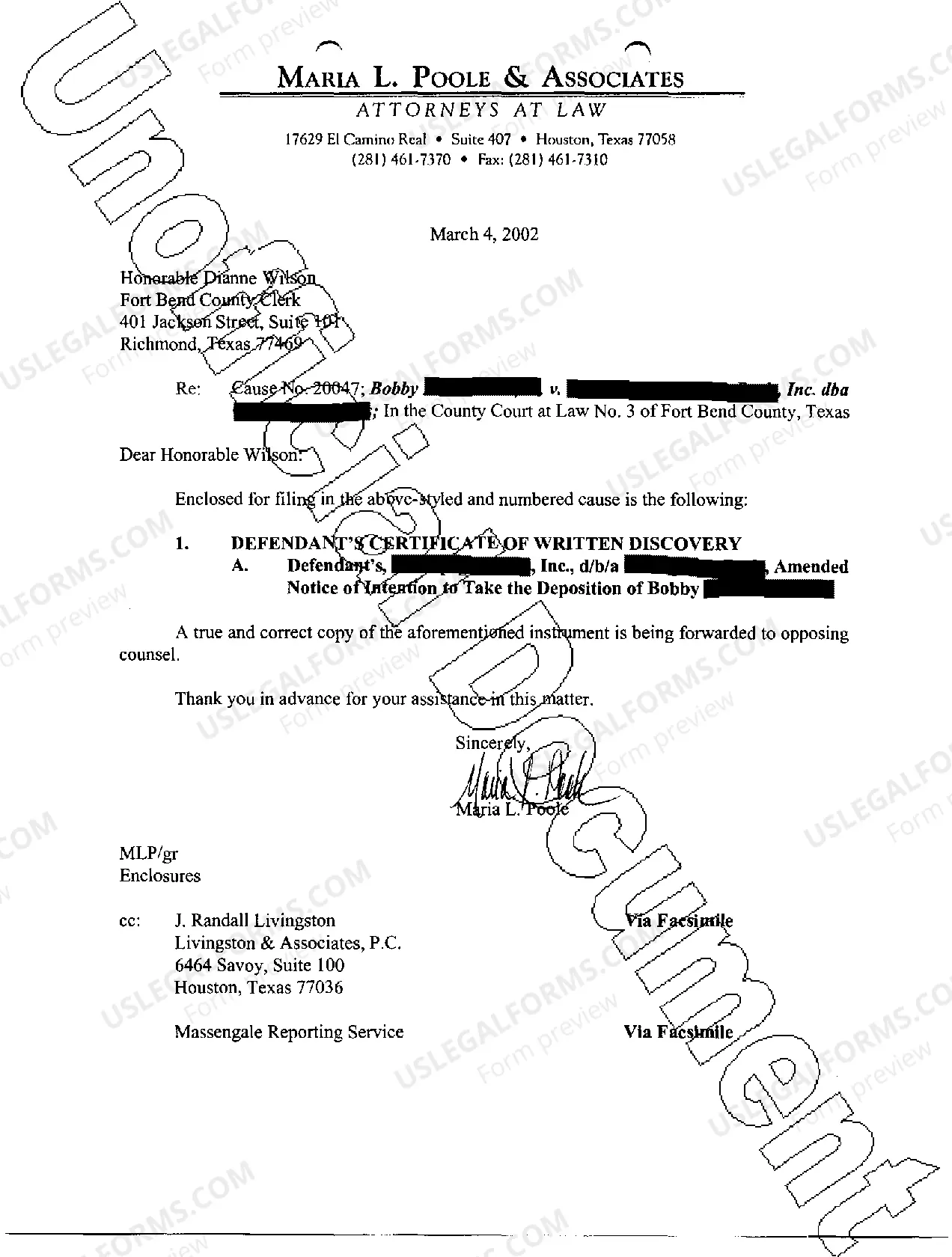 Preview A18 Defendants Certificate of Written Discovery