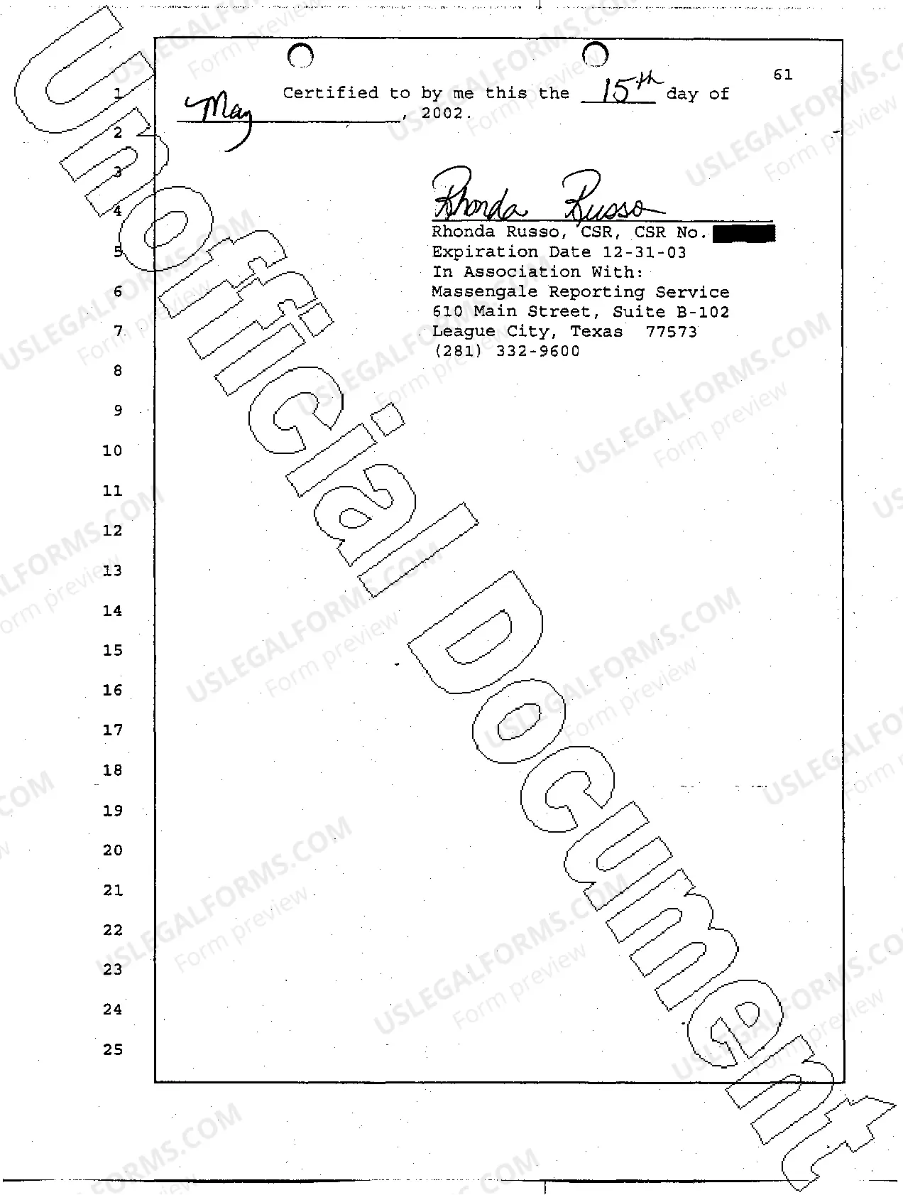 Preview A20 Reporters Certification Deposition