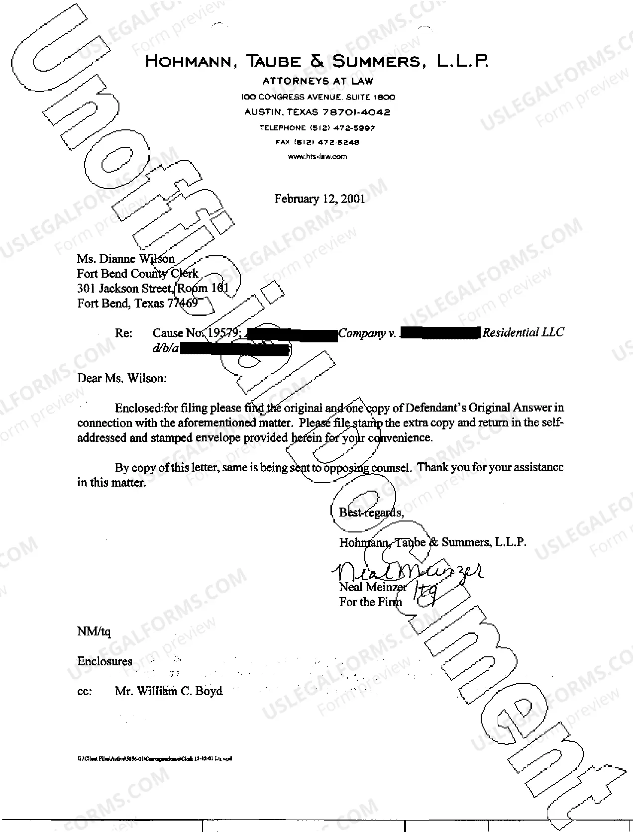 Preview A03 Defendants Original Answer