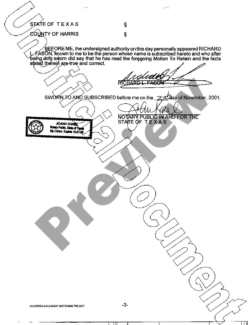 Get A04 Motion To Retain Case on Docket Preview A04 Motion To Retain Case on Docket