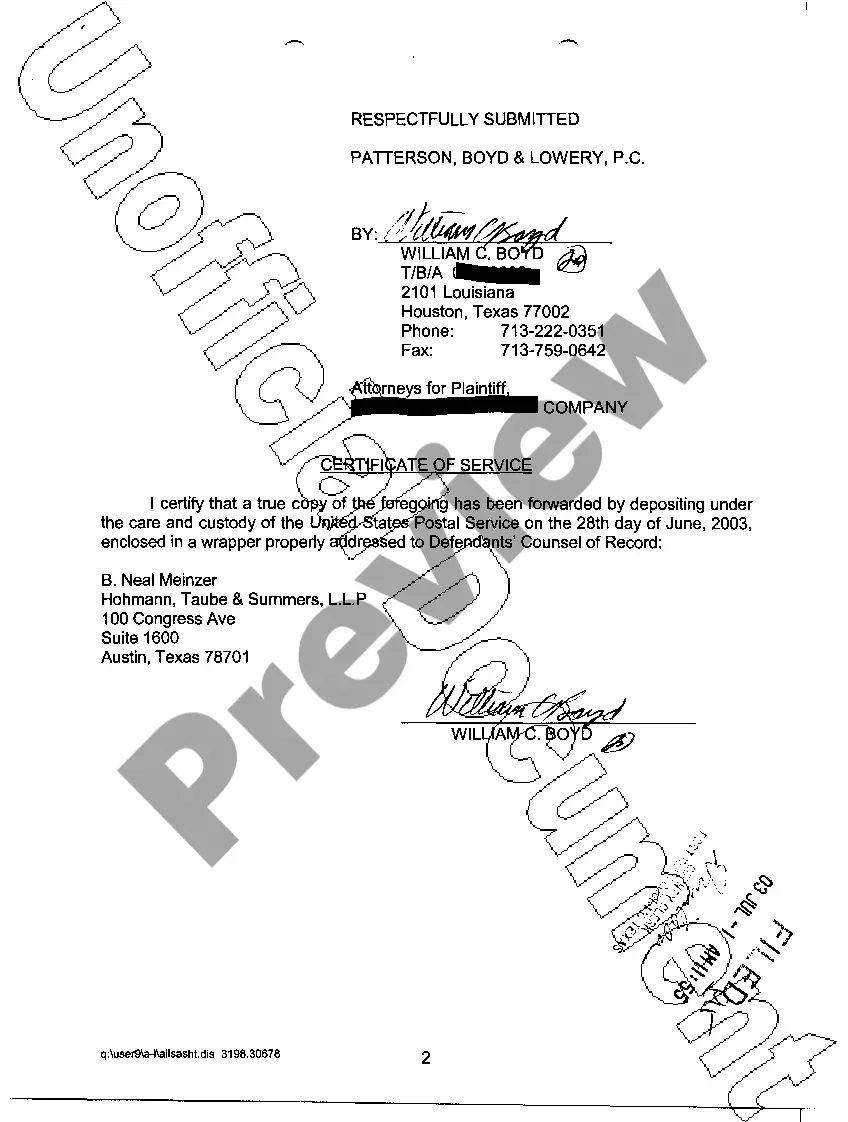 Preview A10 Motion To Dismiss With Prejudice