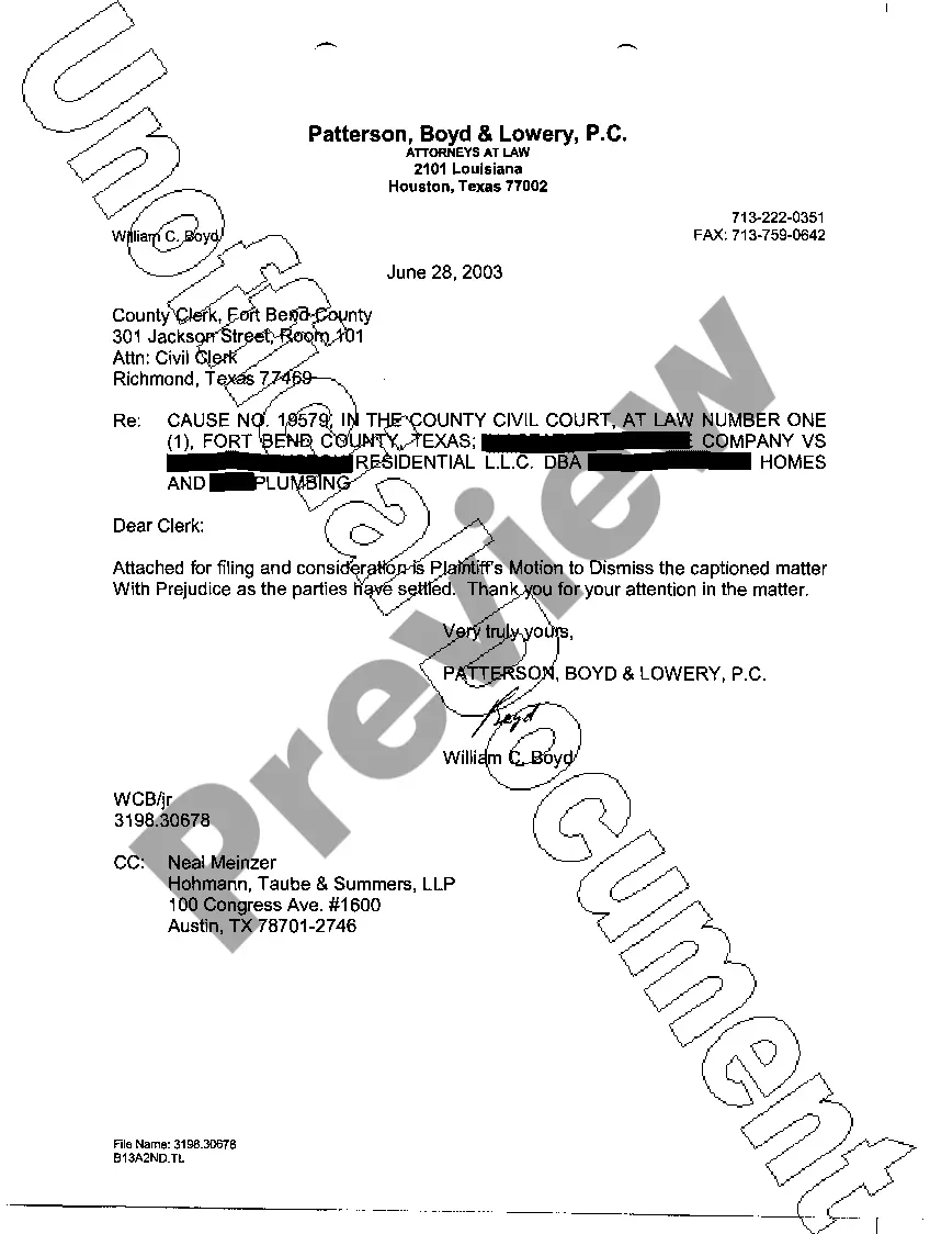 Preview A10 Motion To Dismiss With Prejudice