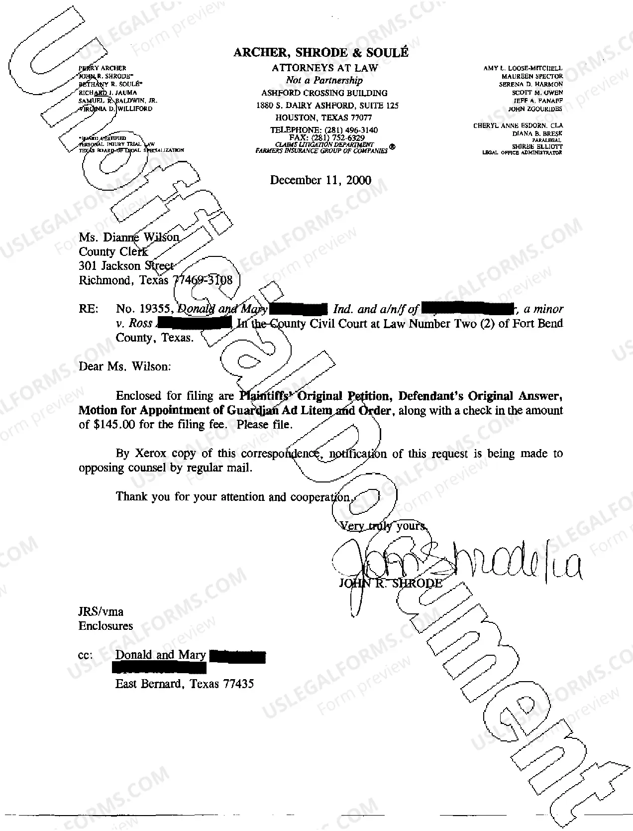 Preview A01 Plaintiff's Original Petition for Guardianship