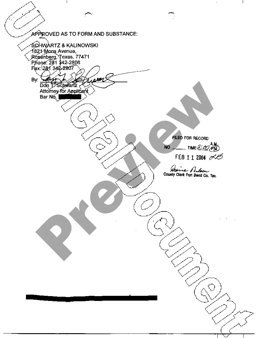 Preview A11 Order Directing Payment of Funds