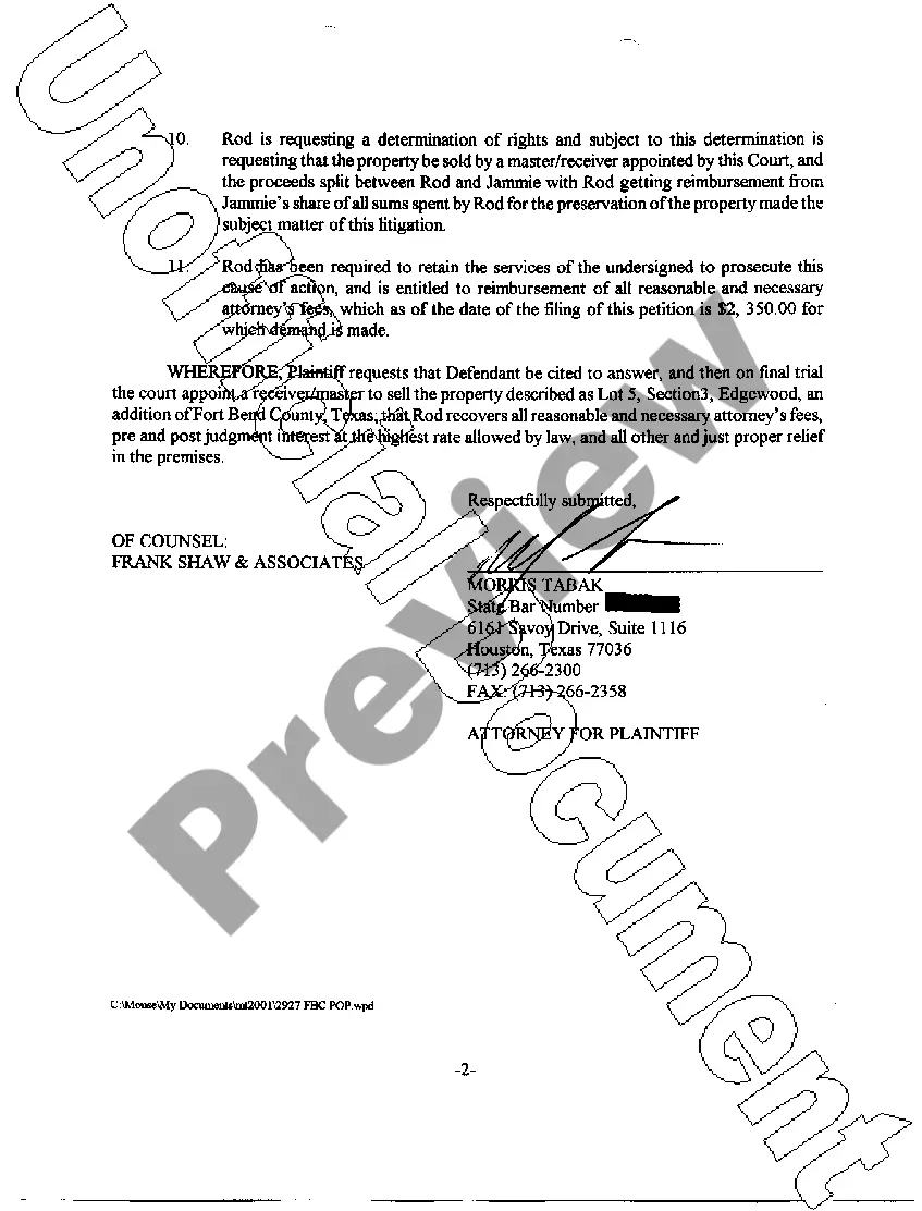 Preview A01 Plaintiffs Original Petition