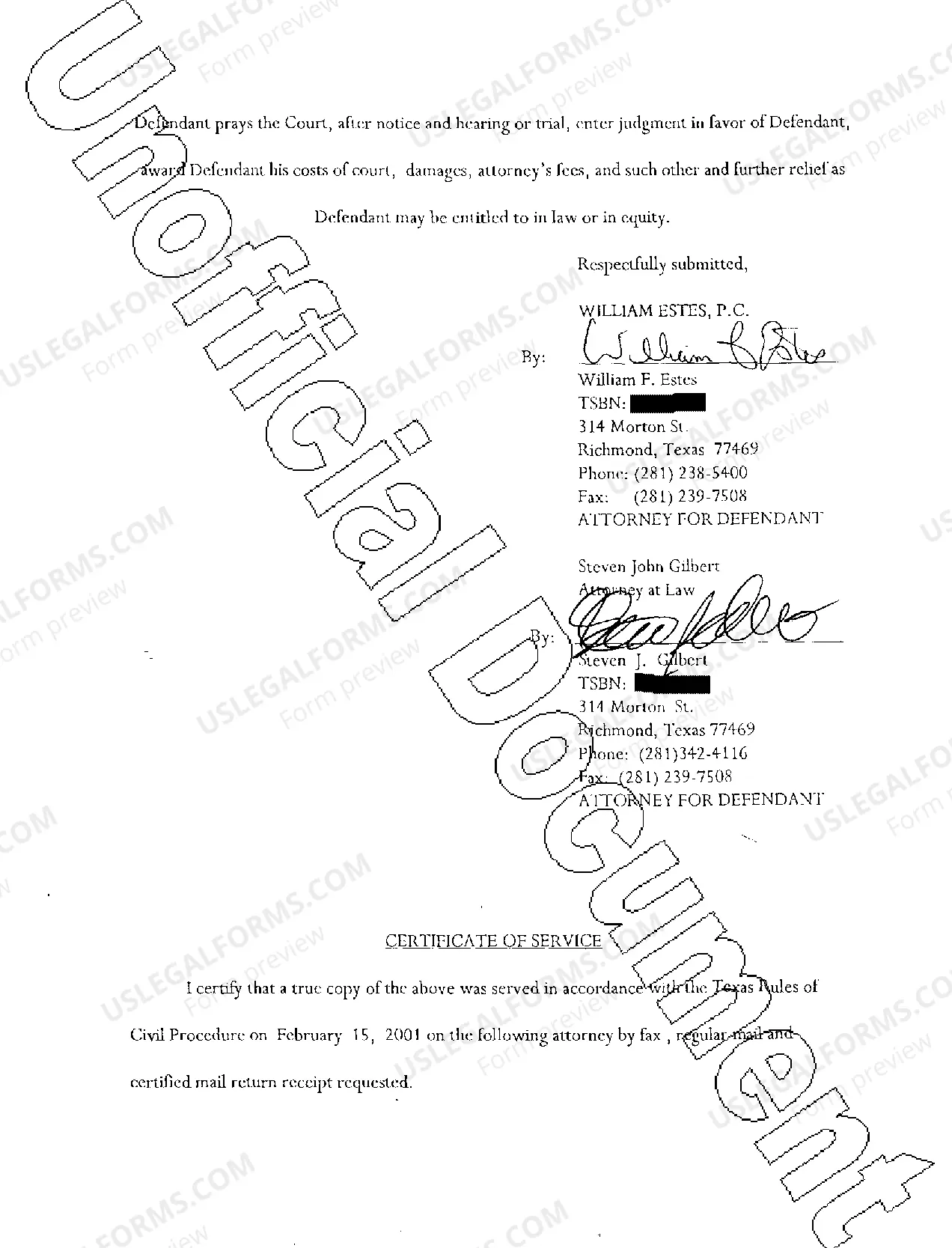 Preview A05 Defendants Original Answer