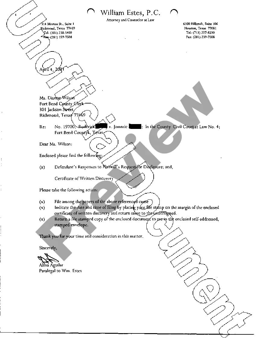 Preview A09 Certificate of Written Discovery