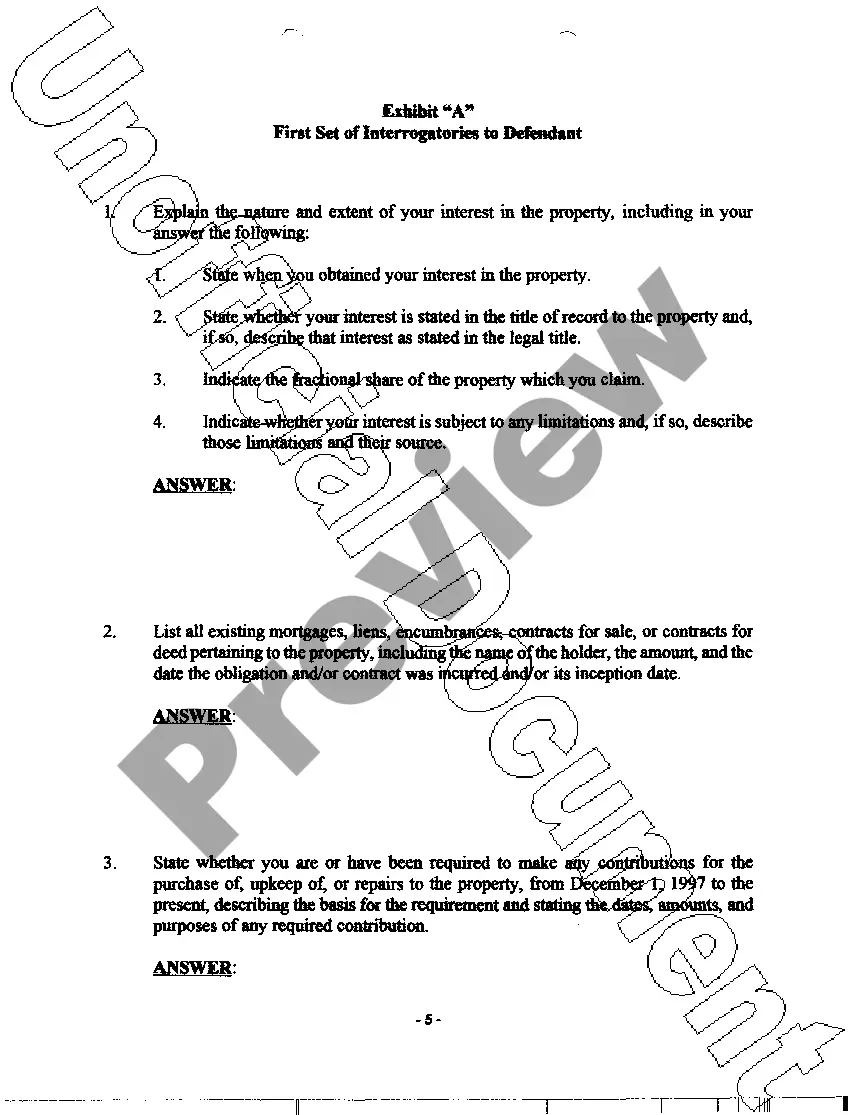 Get A11 First Set of Interrogatories To Defendant Preview A11 First Set of Interrogatories To Defendant