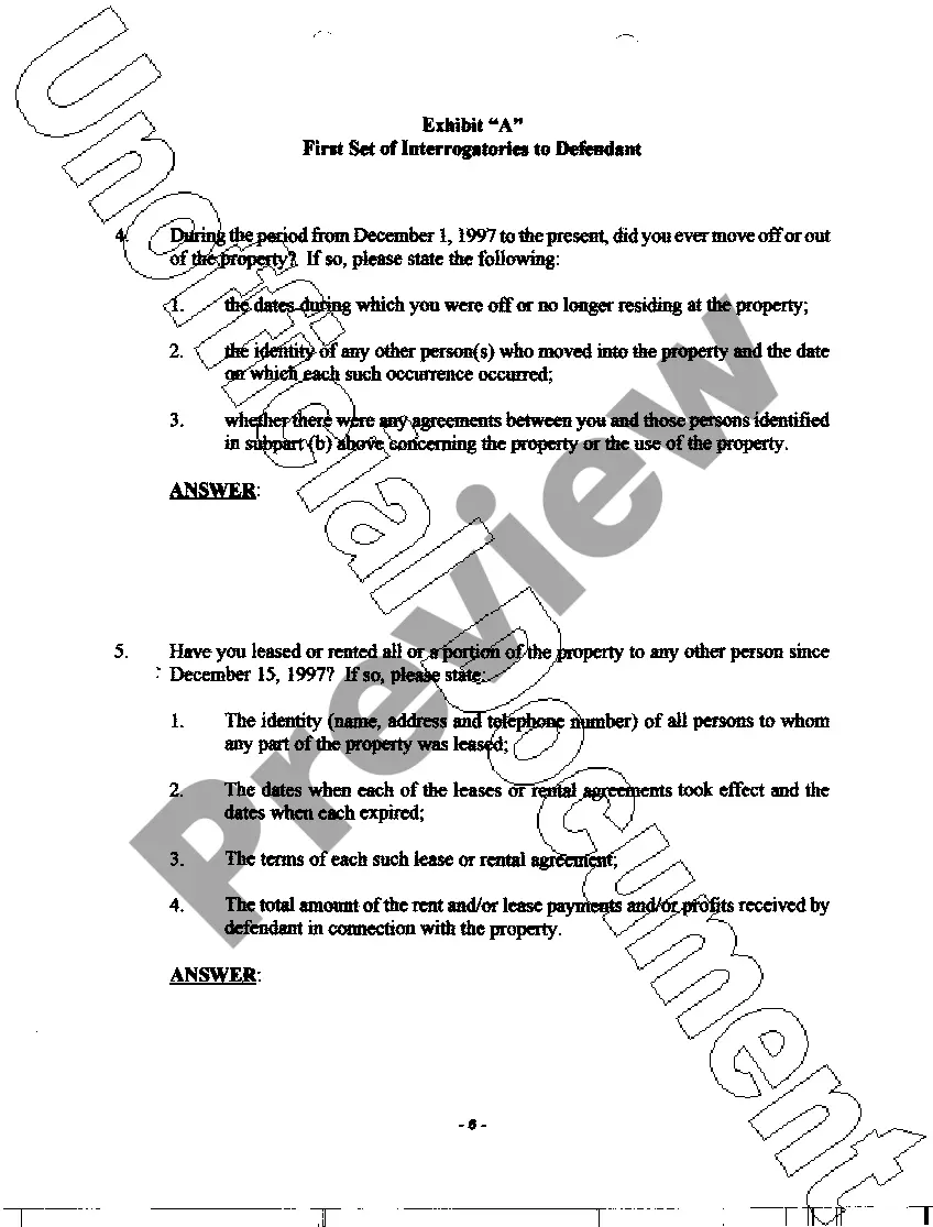 Get A11 First Set of Interrogatories To Defendant Preview A11 First Set of Interrogatories To Defendant