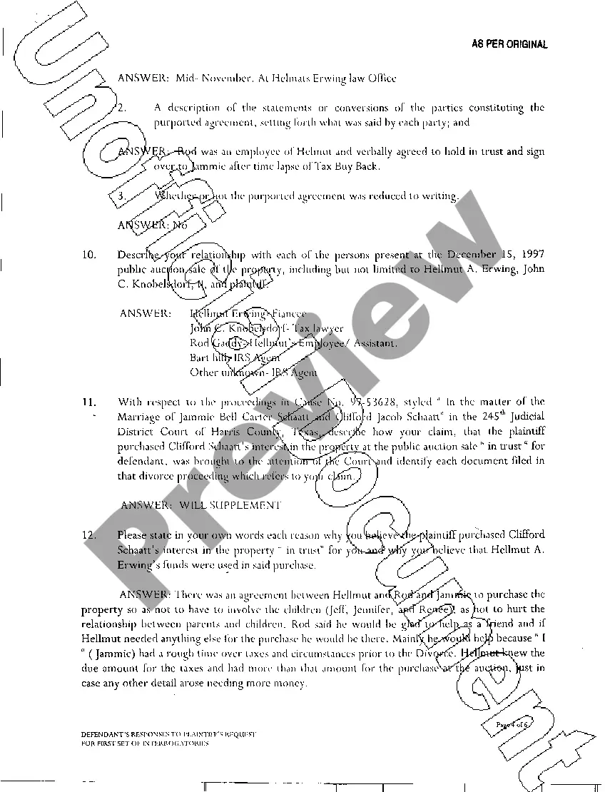 Preview A14 Defendant's Responses and Objections