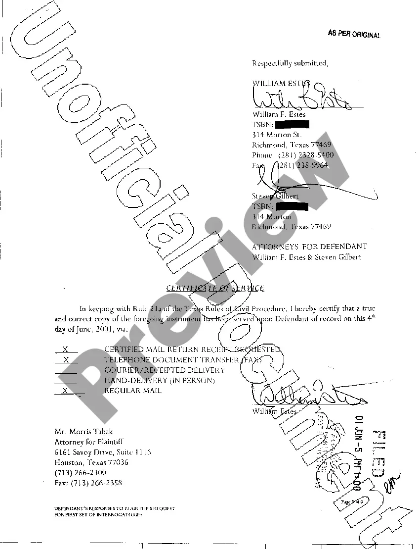 Preview A14 Defendant's Responses and Objections