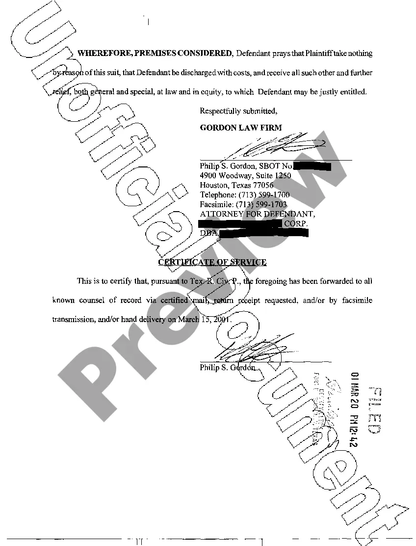 Preview A04 Defendants Original Answer