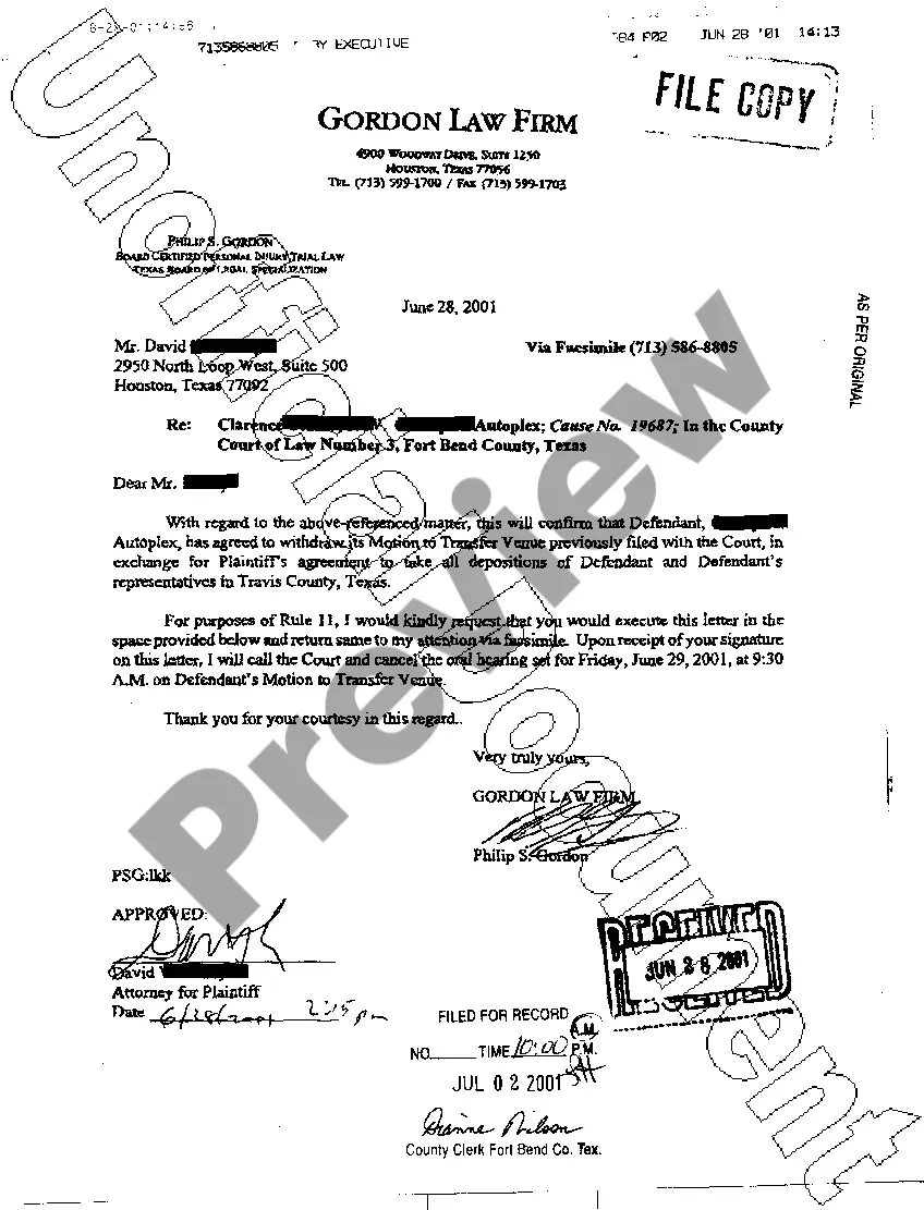 Preview A14 Notice of Filing Rule 11 Agreement