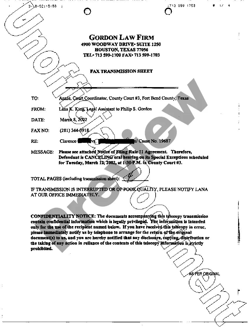 Get A21 Notice of Filing On Rule 11 Agreement Preview A21 Notice of Filing On Rule 11 Agreement