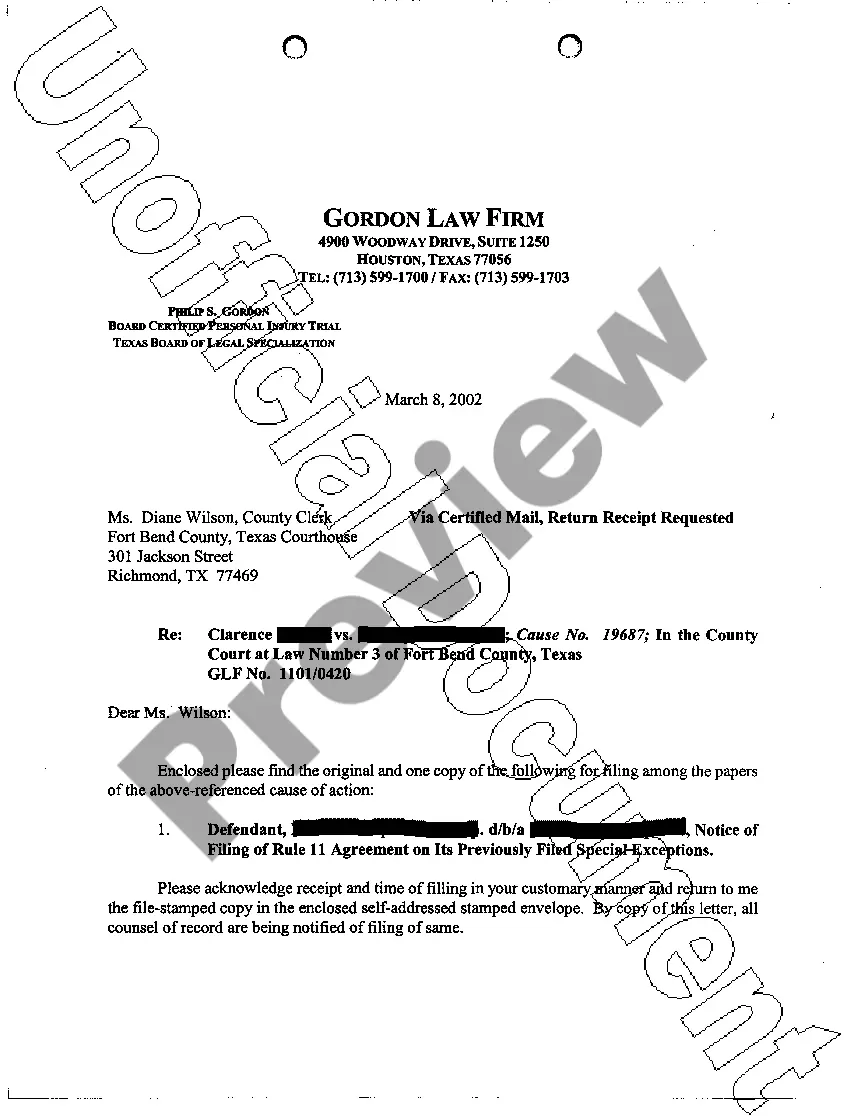 Get A21 Notice of Filing On Rule 11 Agreement Preview A21 Notice of Filing On Rule 11 Agreement