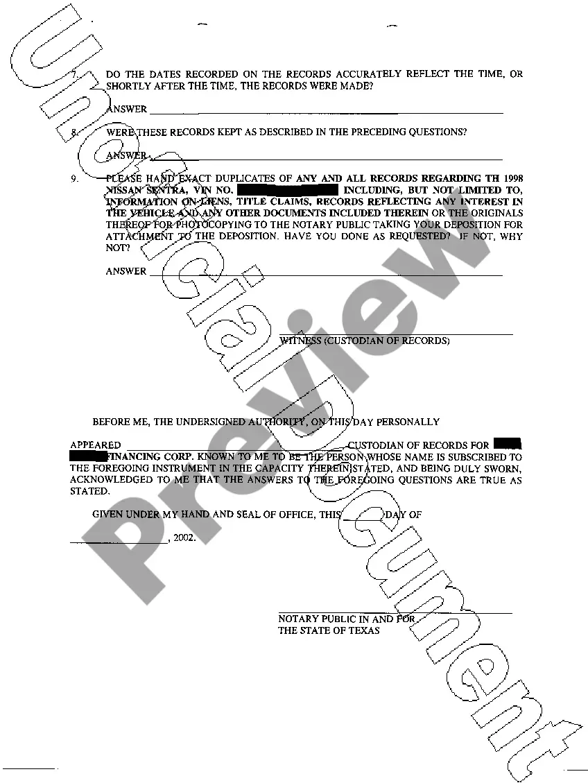 Get A34 Notice of Deposition Upon Written Questions Preview A34 Notice of Deposition Upon Written Questions