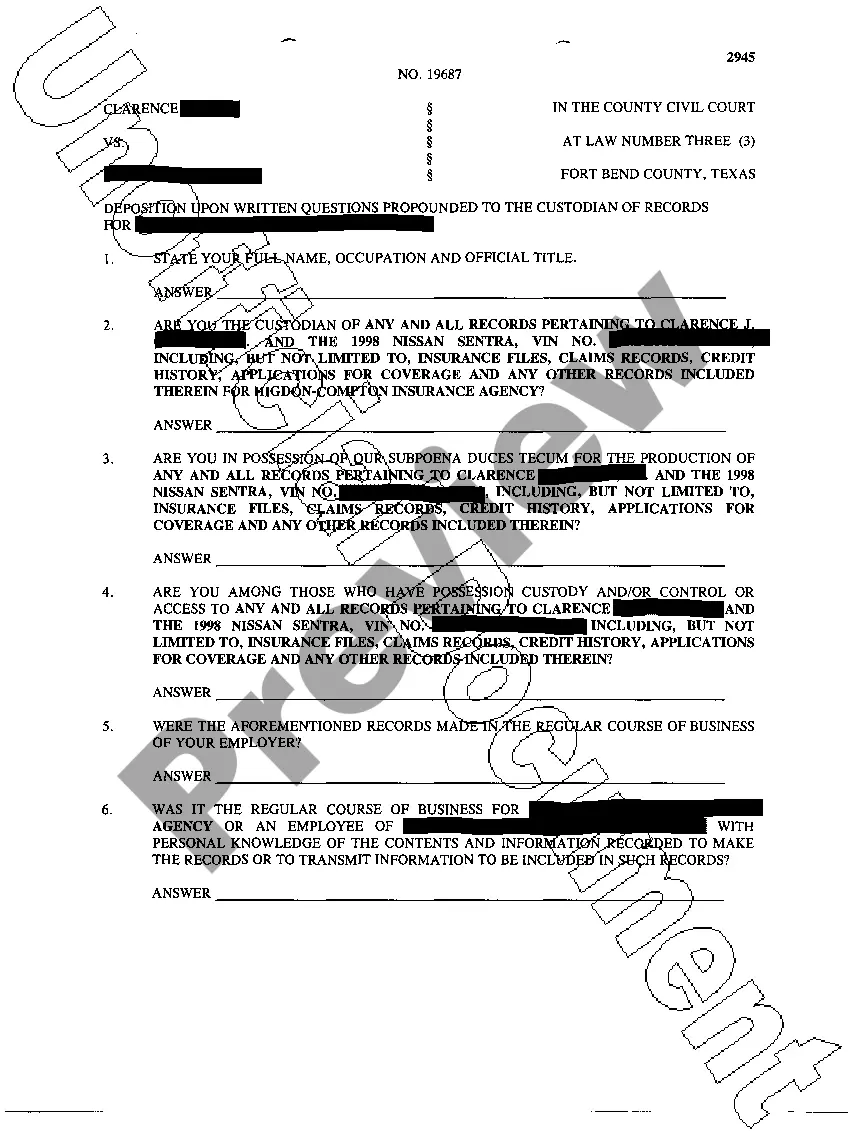Get A34 Notice of Deposition Upon Written Questions Preview A34 Notice of Deposition Upon Written Questions