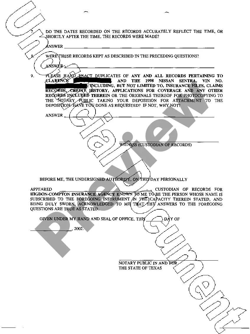 Get A34 Notice of Deposition Upon Written Questions Preview A34 Notice of Deposition Upon Written Questions
