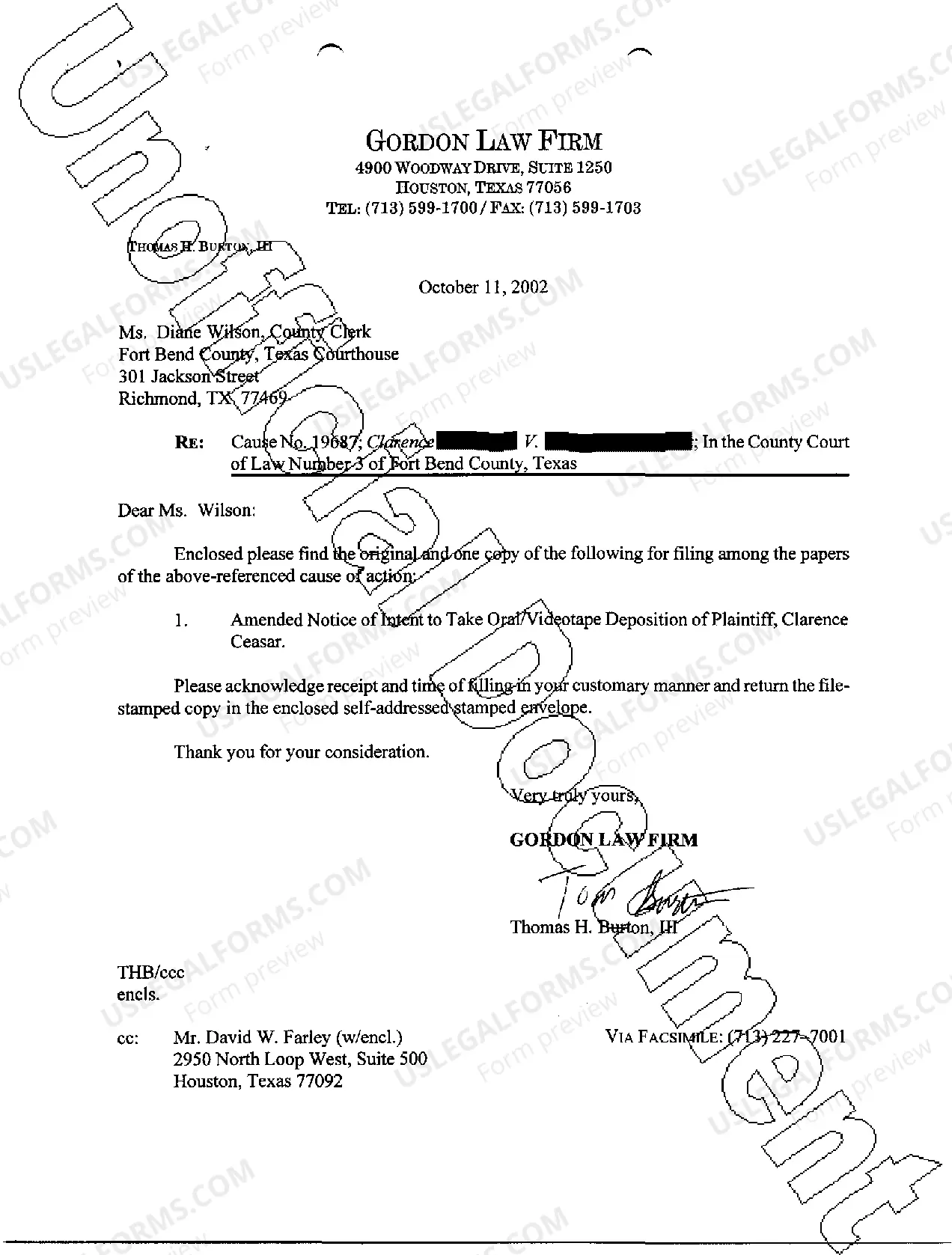 Preview A35 Defendants Amended Notice of Intent To Take Deposition