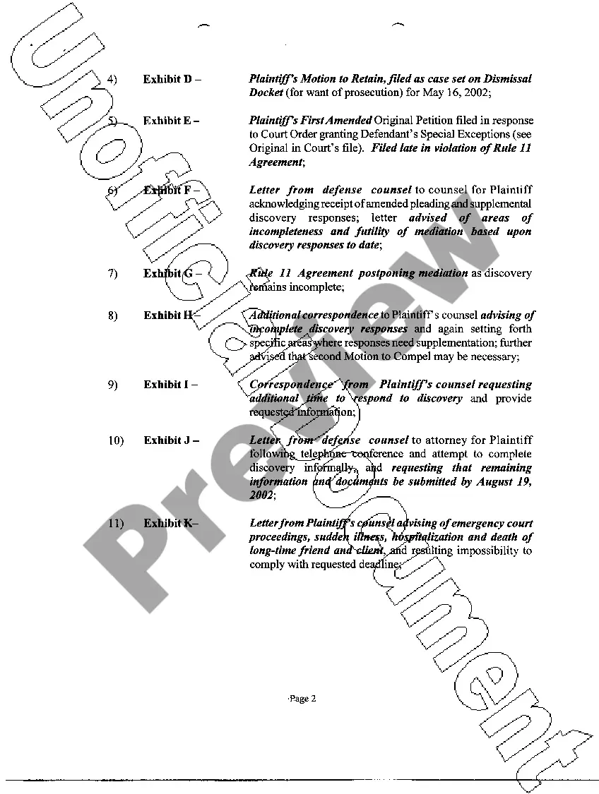 Preview A38 Affidavit in Support of Motion for Discovery Sanctions and to Compel Deposition