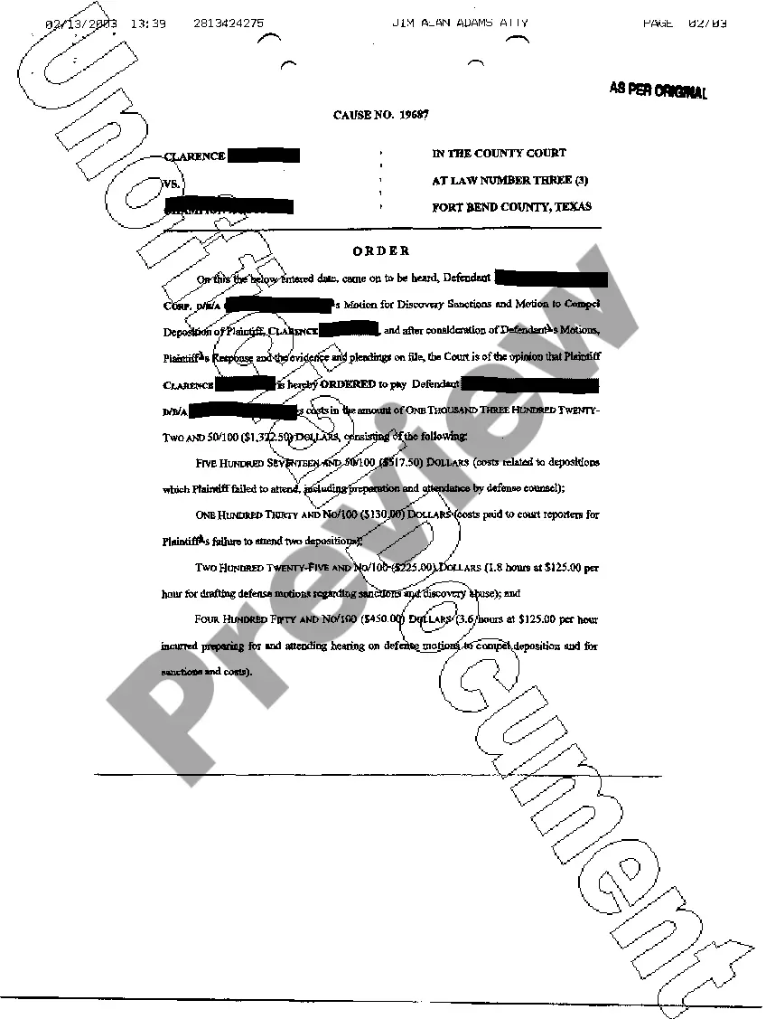 Get A48 Defendants Third Amended Notice of Intent to Take Deposition Preview A48 Defendants Third Amended Notice of Intent to Take Deposition