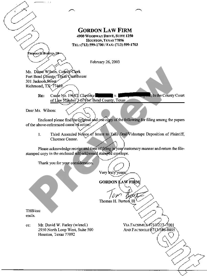 Get A48 Defendants Third Amended Notice of Intent to Take Deposition Preview A48 Defendants Third Amended Notice of Intent to Take Deposition