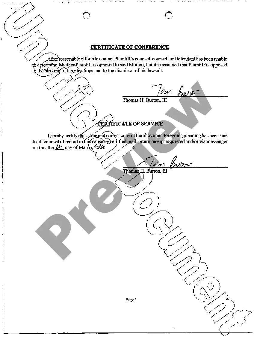 Preview A49 Motion to Strike Pleadings