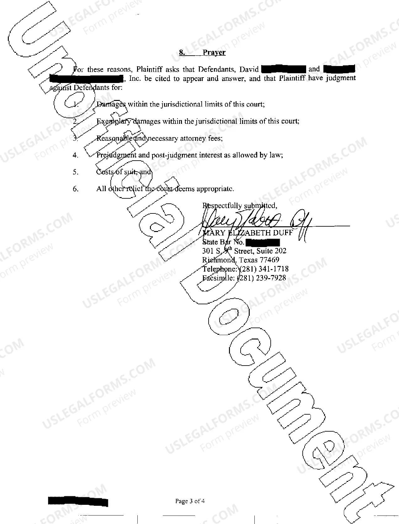 Preview A01 Plaintiff's Original Petition