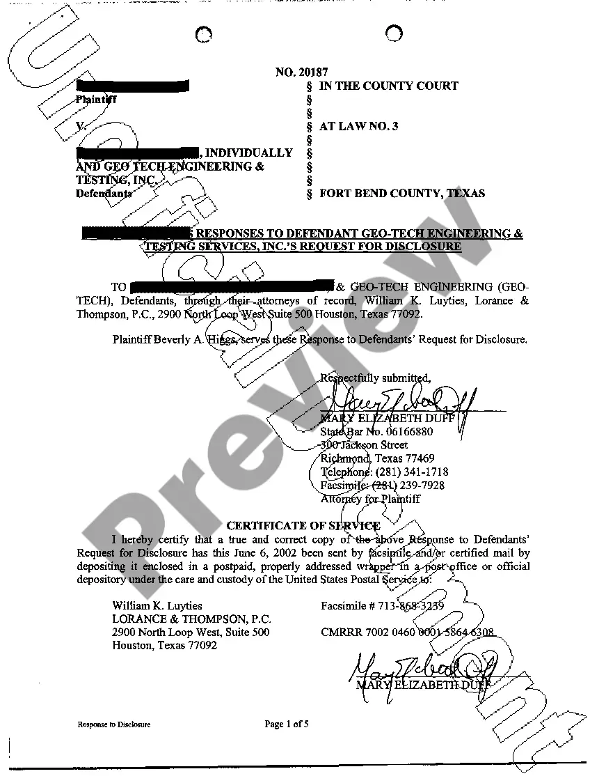Preview A14 Plaintiff's Certificate of Written Discovery
