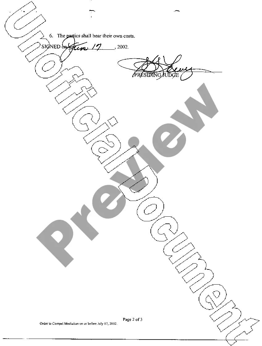 Get A15 Order On Plaintiffs Motion To Compel Mediation Preview A15 Order On Plaintiffs Motion To Compel Mediation